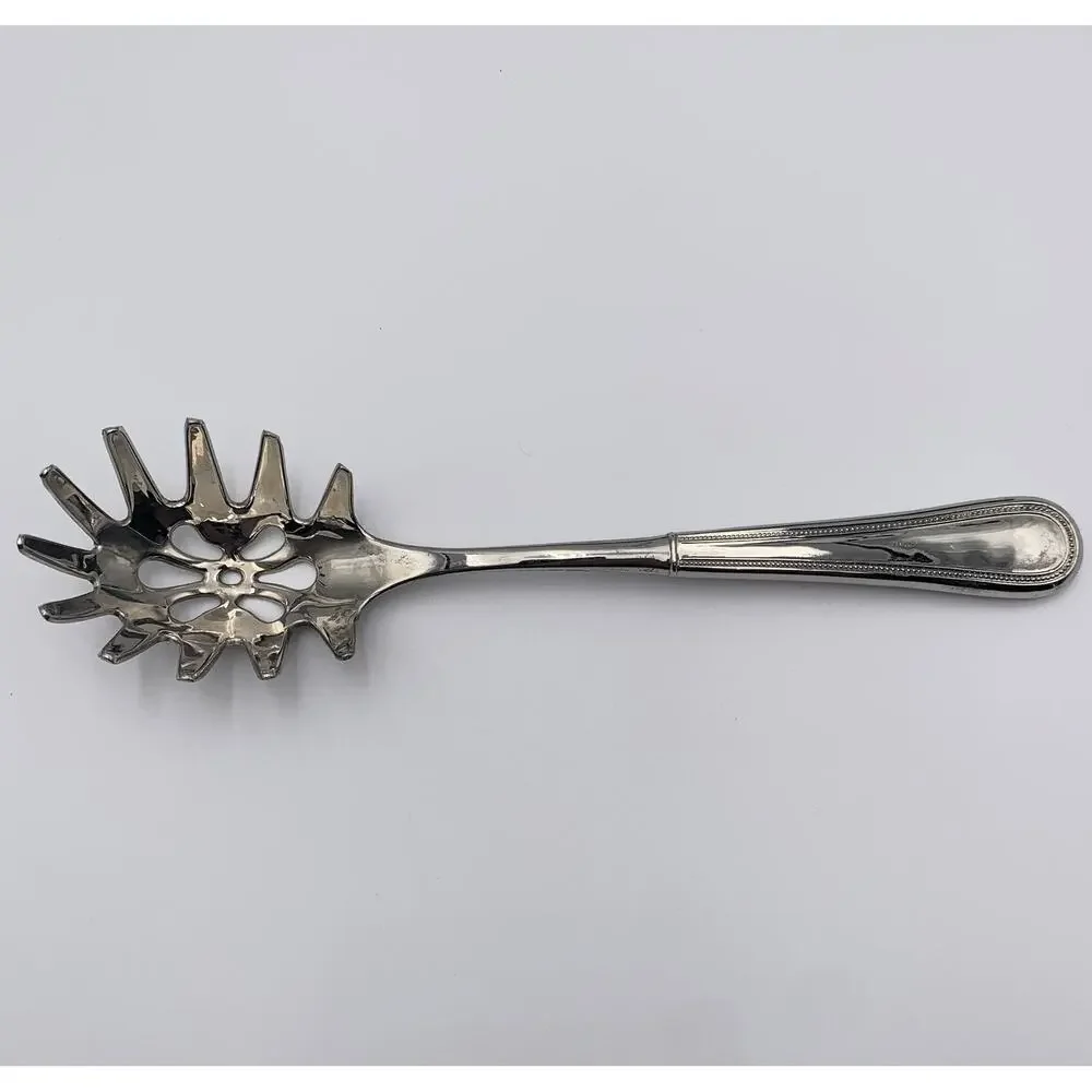 Towle Pasta Server Silverplated Beaded Design T8666704
